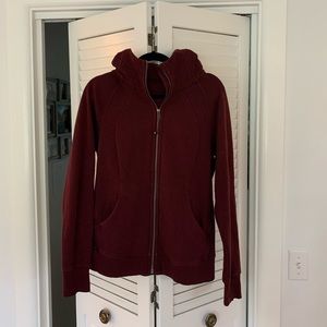 Maroon lululemon zip up hoodie